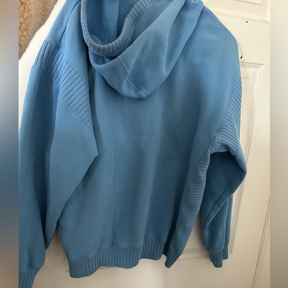 Vintage Adidas Hoodie Baby Blue Unisex Medium - Picture 9 of 10